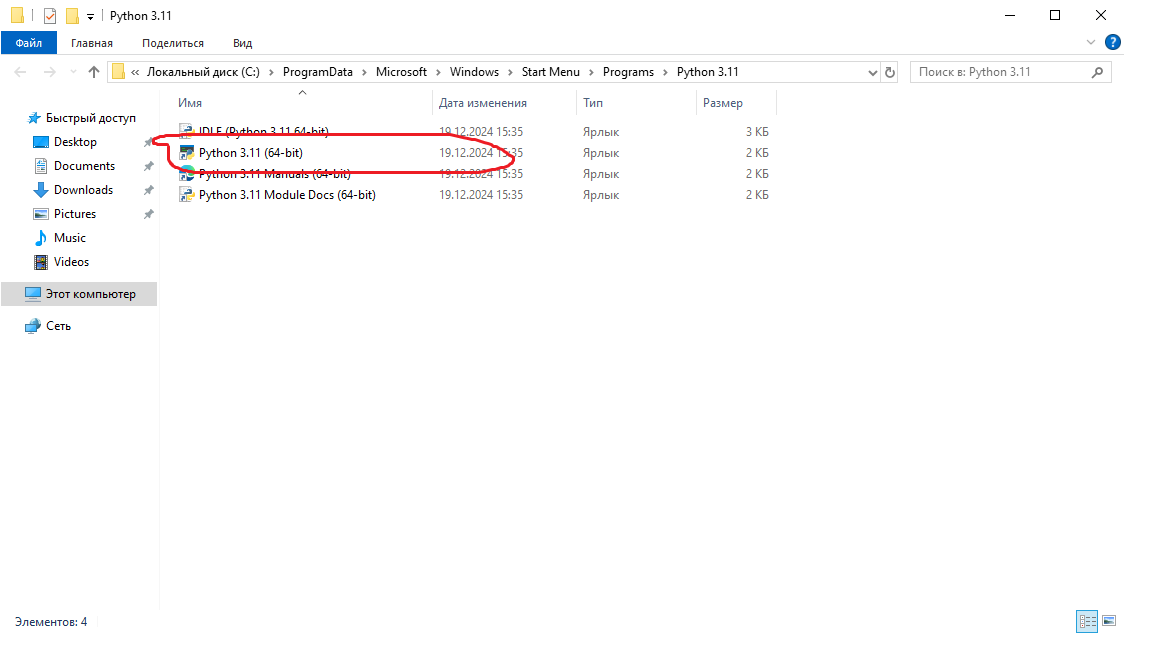 Python 3.11(command line)