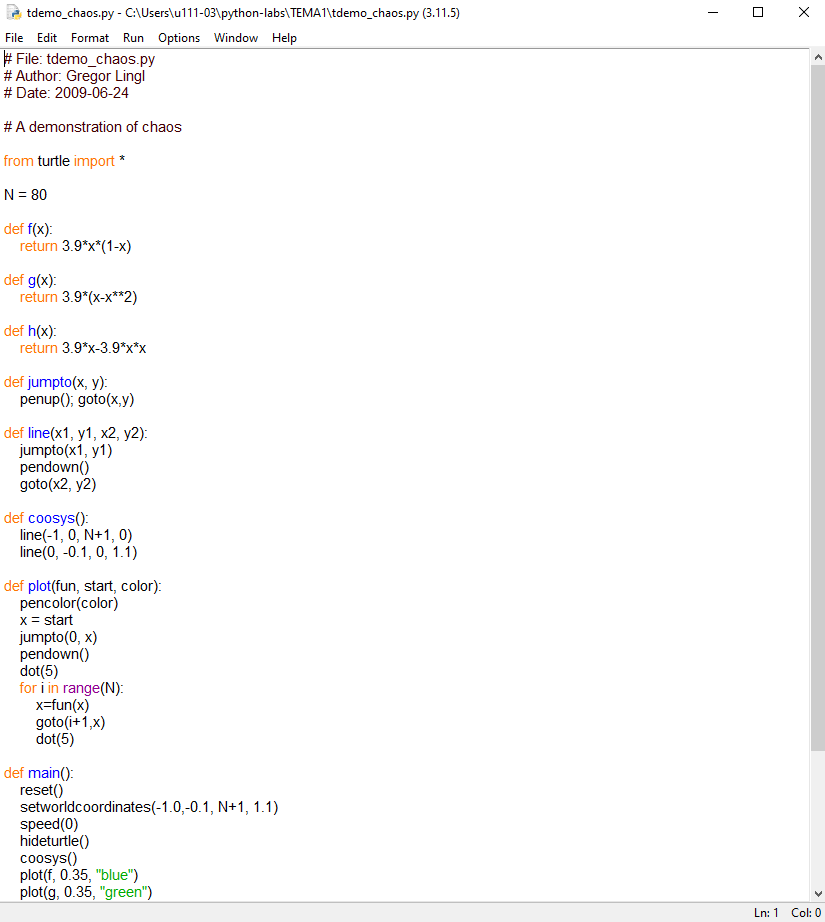 Текст программы tdemo_chaos.py