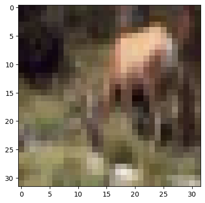 CIFAR-10 тестовое изображение - олень (ошибочно распознано)