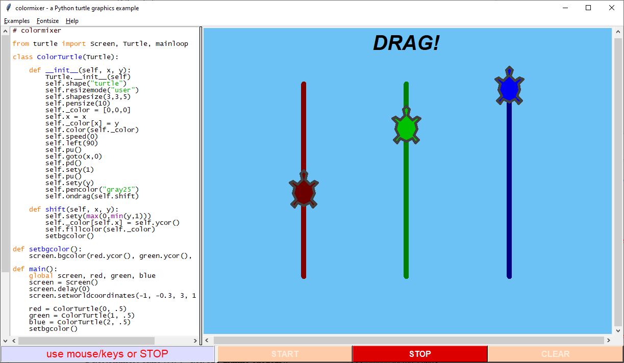 Скриншот примера